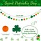 2 Pcs St Patrick's Day Felt Ball Garlands with Shamrock - St. Patrick's Day Decorations - Green Dark Green White Orange Pom Pom Garlands for Home Tree- Irish Party Home Fireplace Mantle Hanging Decor